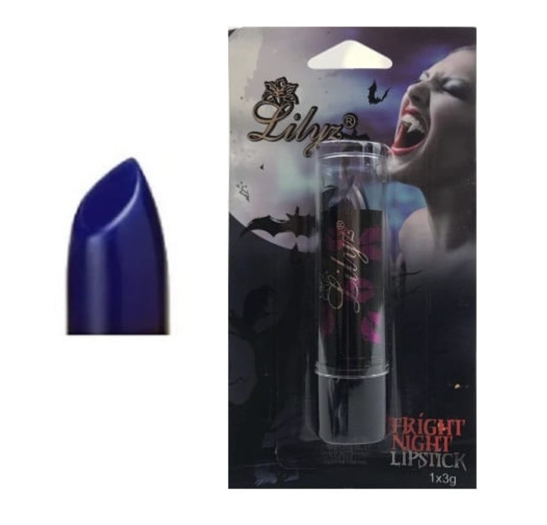 Halloween Coloured Lip Stick Make Up Spooky Witch Scary (Evil Blue)