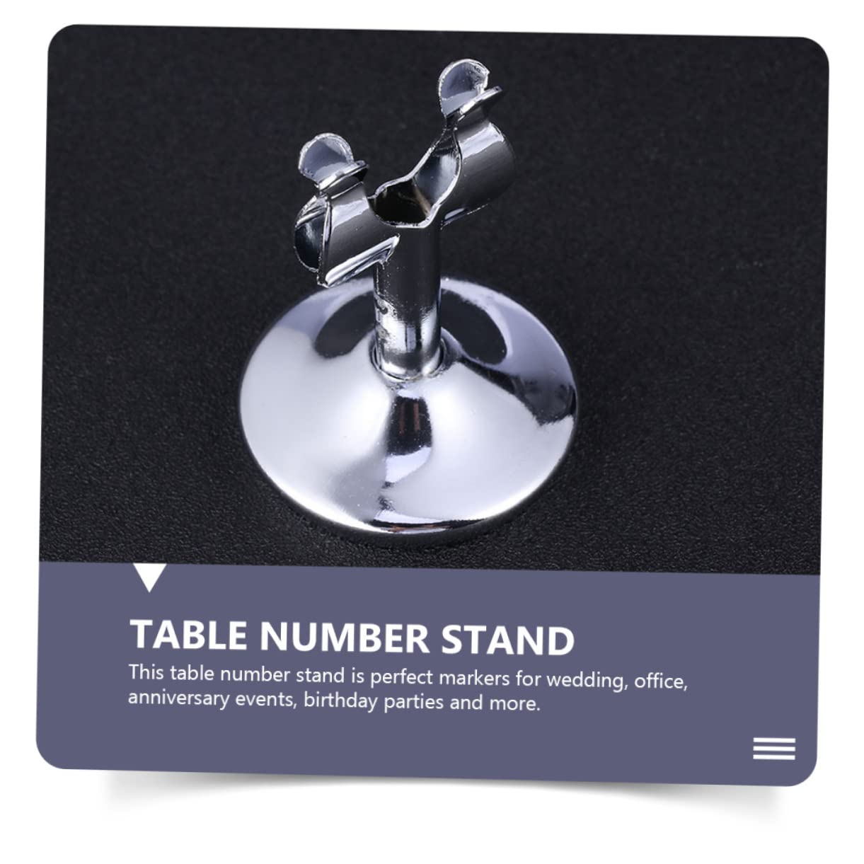 Soportes para Tarjetas Multifunción 6piezas de Acero Inoxidable en Forma | Accesorio de Escritorio, Porta Tarjetas Identificativas Mesa, Uso en Oficina y Eventos