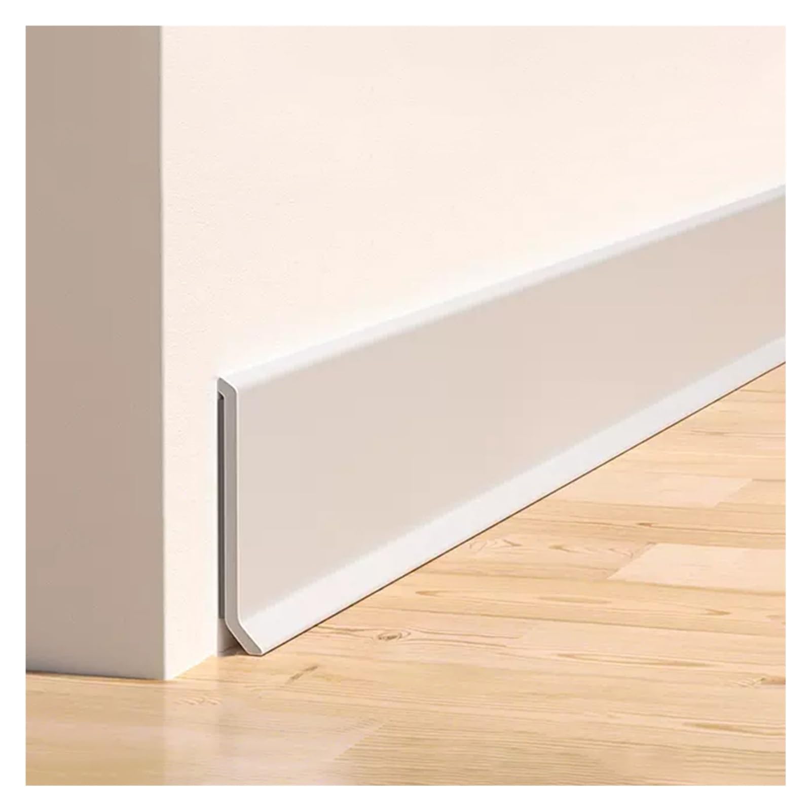 Battiscopa 5 10 20 30 50 M Modanatura lunga per battiscopa con base a muro in PVC per ufficio domestico, Modanatura autoadesiva flessibile per base a muro con design stacca e incolla(W 10cm,L 25m/984.