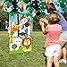 Safari Animals Toss Games Banner with 5 Bean Bags for Kids Children's Family Party Zoo Animals Theme Indoor Outdoor Parties Supplies Decoration