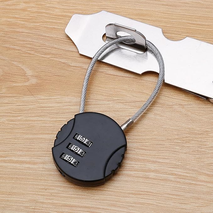 OAAO Cerradura con Contraseña De Cuerda De Alambre De 2 Piezas, Cerradura De Seguridad Digital Love, Cerradura Antirrobo Conveniente, Decoración Cole De Pares, Adecuada para Maletas, Mochilas, Etc.