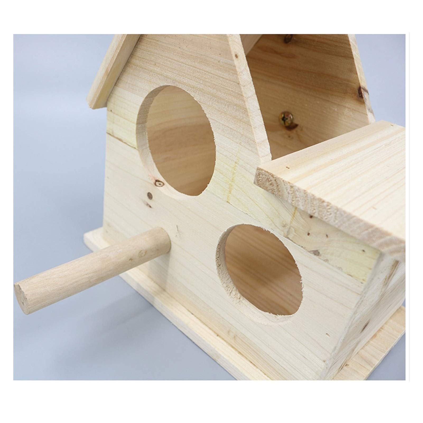 Jaula de pájaros Nest Box Bird House Caja de cría de Madera para Lovebirds, Parrotlets Caja de apareamiento Pájaros Naturales Huts Nido de Pájaro