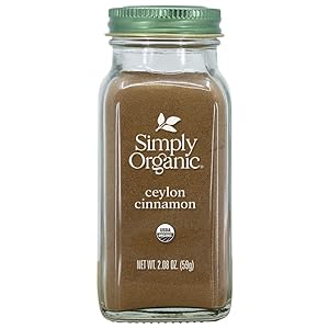 Simply Organic Ceylon Ground Cinnamon, 2.08 Ounce, Non-GMO Organic Cinnamon Powder