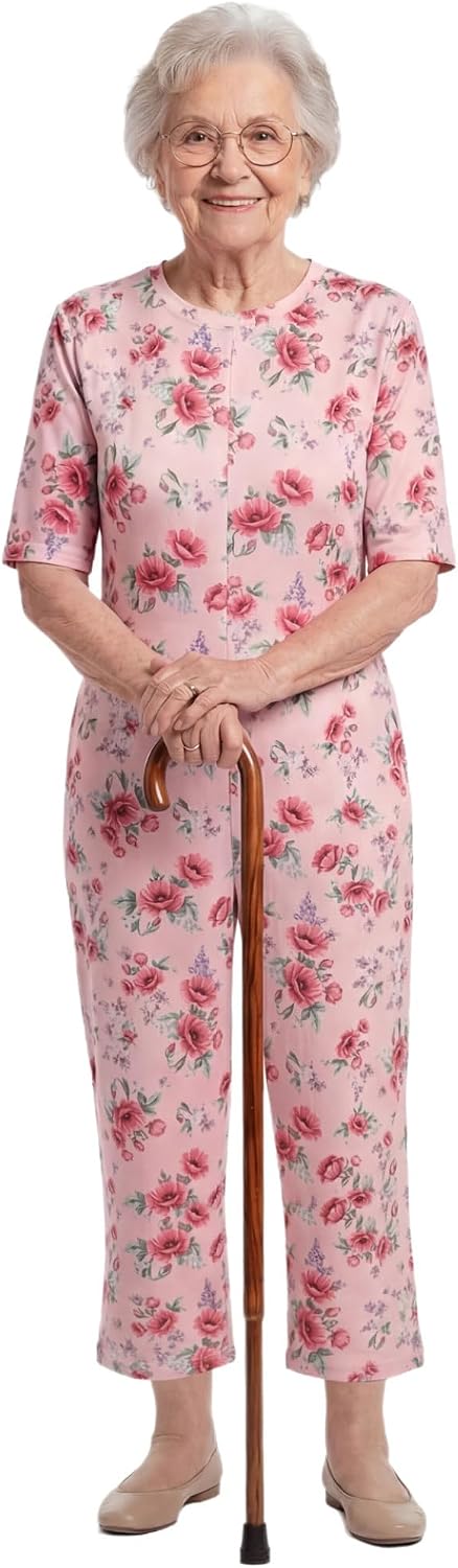 Linjinx Womens Dementia Elderly and Special Needs Elderly Special Need Adaptive Jumpsuit Casual Daily Wear
