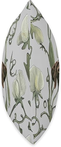 Miniatura 2 de German Shorthaired Pointer White Gray Sweet Pea Flowers Throw Pillow