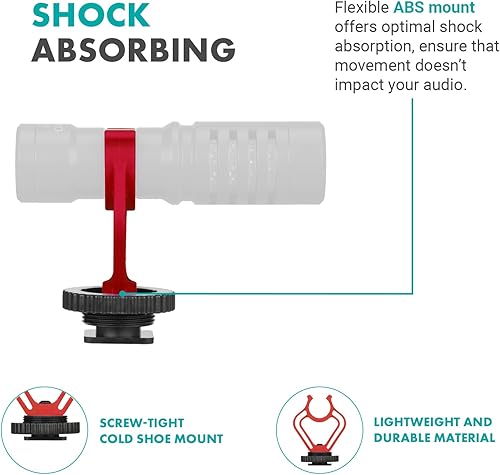Miniatura 4 de Movo SMVXR10 - Soporte de choque de repuesto para cámara de escopeta VXR10 Micrófono de condensador VXR10