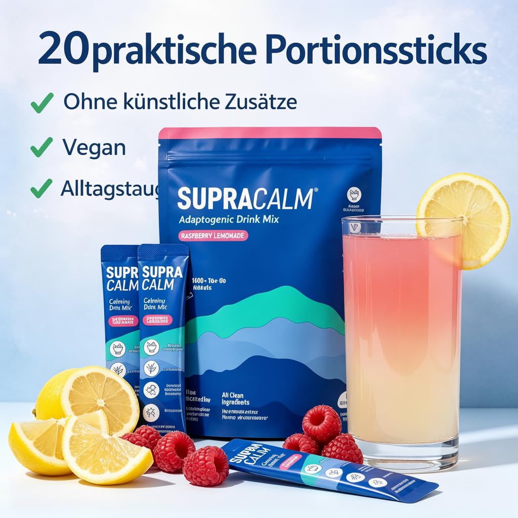 Cortisol Cocktail Pulver 20 Sticks – Trend Getränk für Balance & Fokus – Praktische Portionssticks für Alltag & Routine – Modernes Wellness Getränkepulver - 3