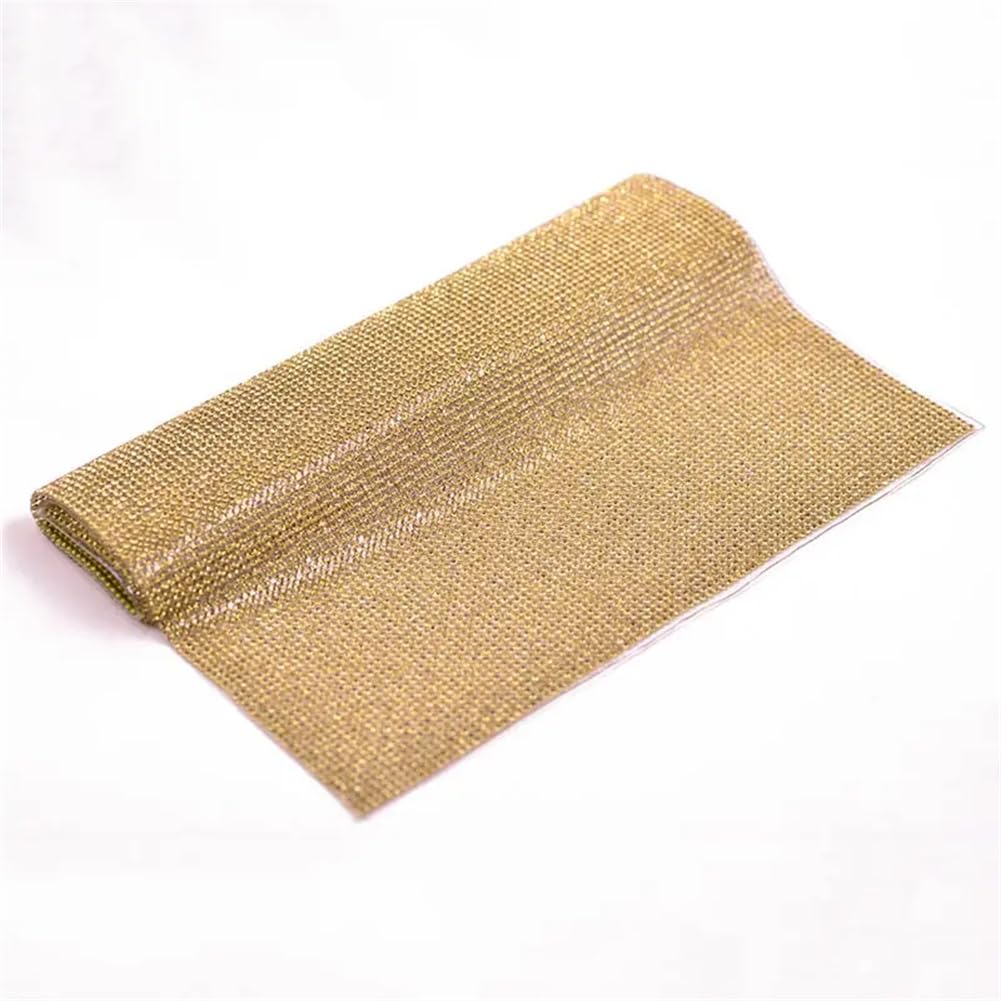 24 x 40 cm Topaze claire Hotfix Verre Strass Bordure en maille Cristal Feuilles de tissu Hot Fix Patchs Crystal AB Hotfix Design