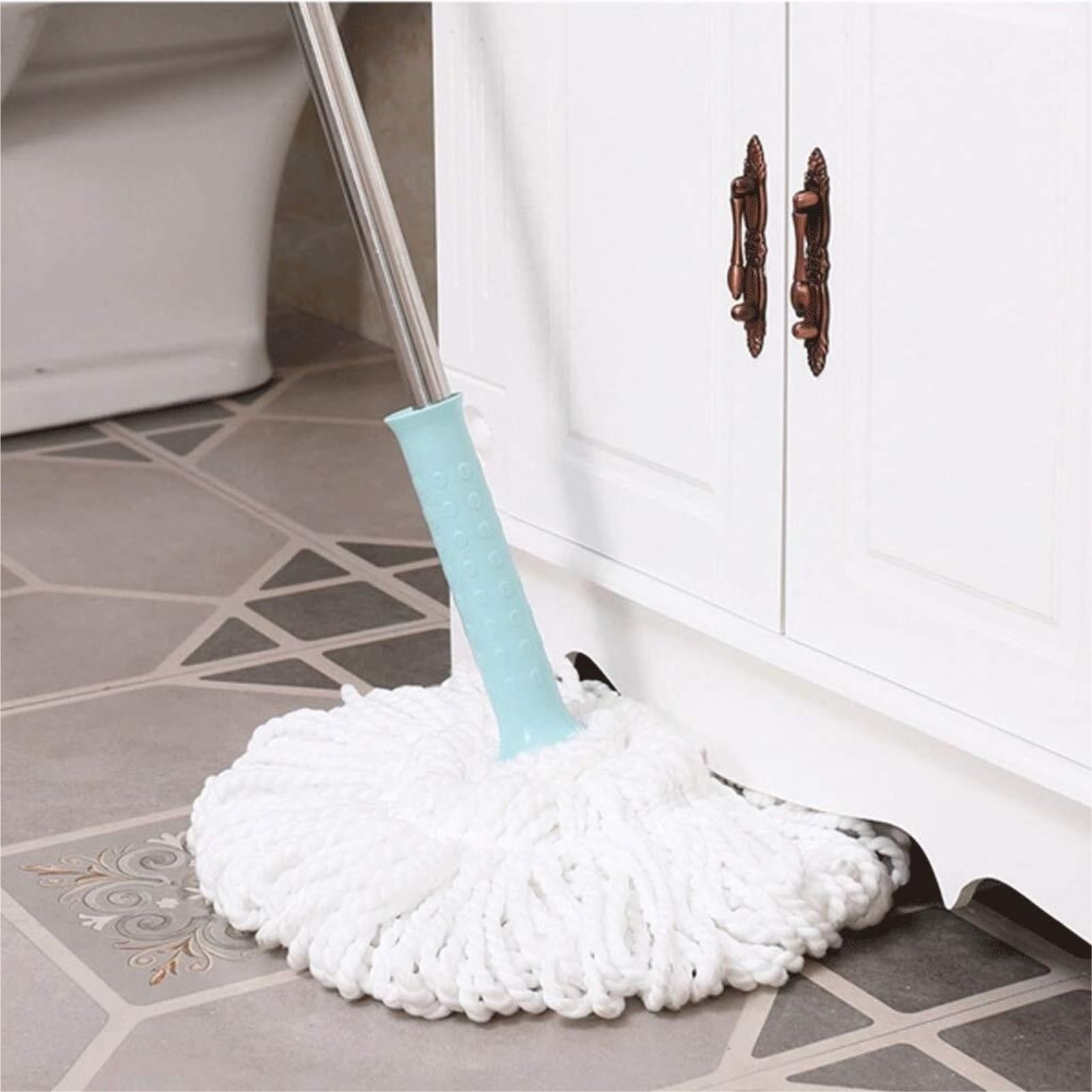 Fregona Fregona Giratoria De Liberación Manual para Limpieza Pisos Perezosa Acero Inoxidable para El Hogar Limpieza Suelo