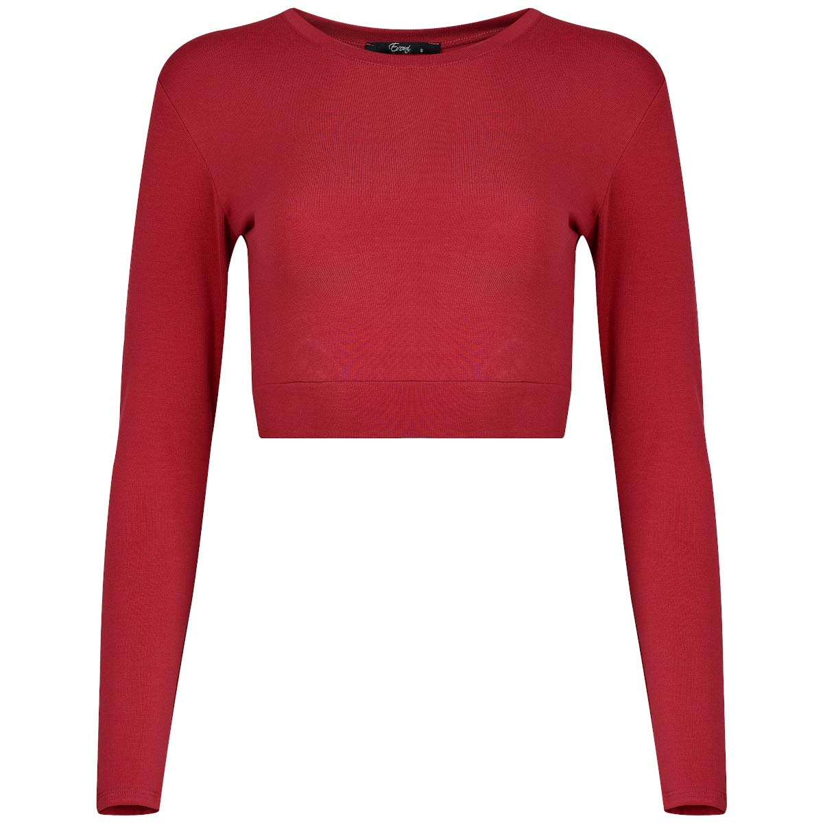 Evoni Women's Crop Top Long Sleeve Cotton Crop Top