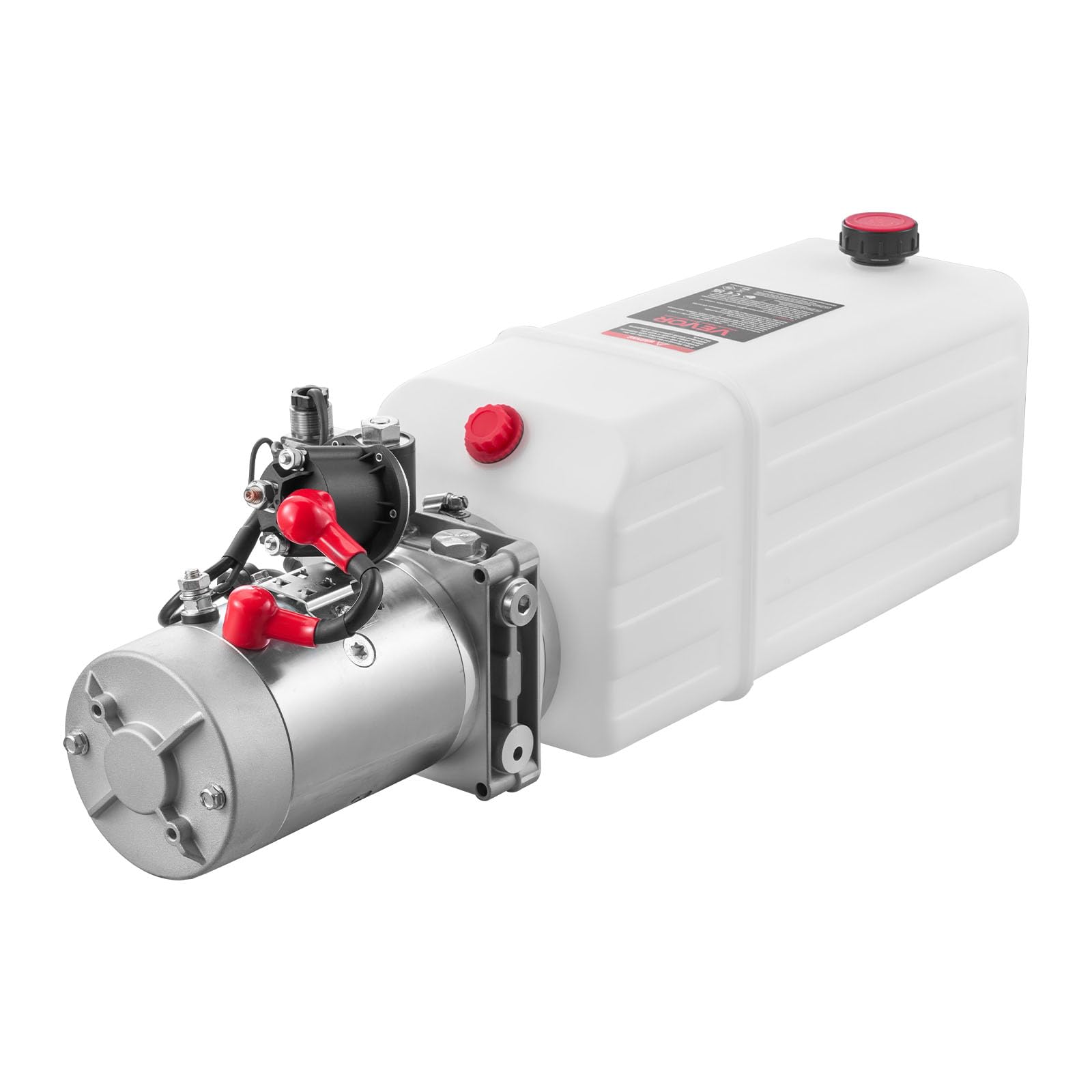 VEVOR Centralina Idraulica Pompa Idraulica per Rimorchio Ribaltabile Azione Singola, Velocità 2600 giri/min, Pressione d'Olio 2320-2900 PSI, Pompa con Serbatoio in Plastica per Sollevatore Rimorchio