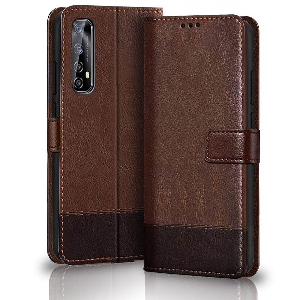 TheGiftKart Flip Back Cover Case For Realme 7 / Narzo 30 4G / Narzo 20 Pro|Leather Finish|Inbuilt Stand & Pockets|Wallet Flip Cover Case For Realme 7 / Narzo 30 4G / Narzo 20 Pro (Brown & Coffee) (B09LD3GDJR) Amazon Price History, Amazon Price Tracker