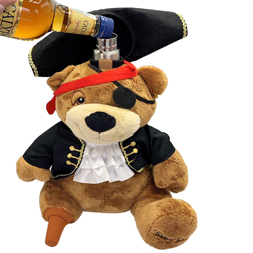 Boozy Bear Pirate Novelty Drinking Bear – 750mL BPA Free Steel