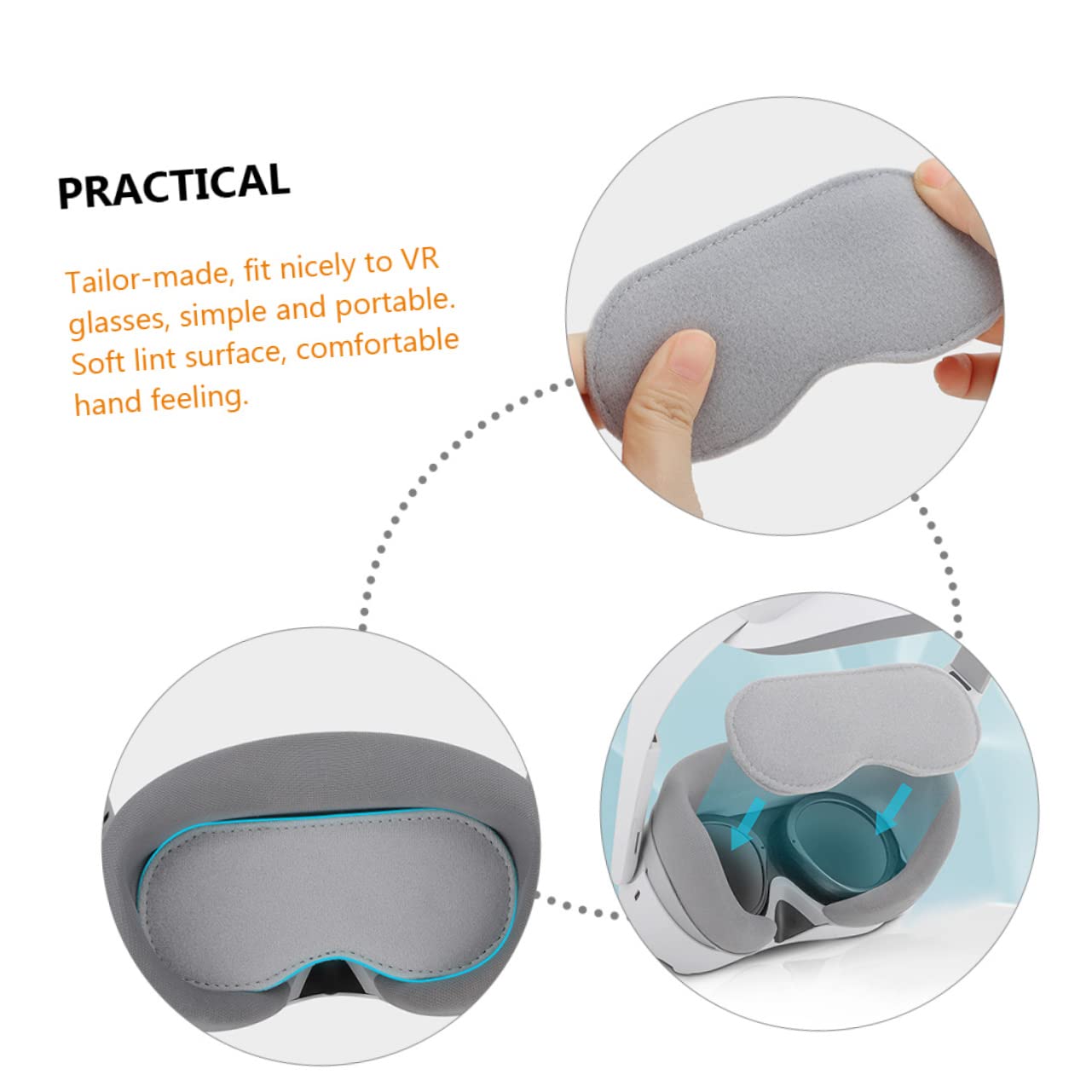 OSALADI 5pcs Pico4 Protective Cover Protective Case Sponge Earphone