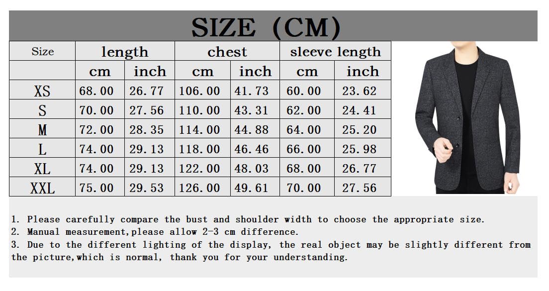 Genérico Americana Hombre Casual, Blazer Deportivo De Espiga para Hombre, Chaqueta A Cuadros De Dos Botones, Elegante, Informal, De Negocios, con Bolsillo, Corte Regular, para Trabajo De Oficina.