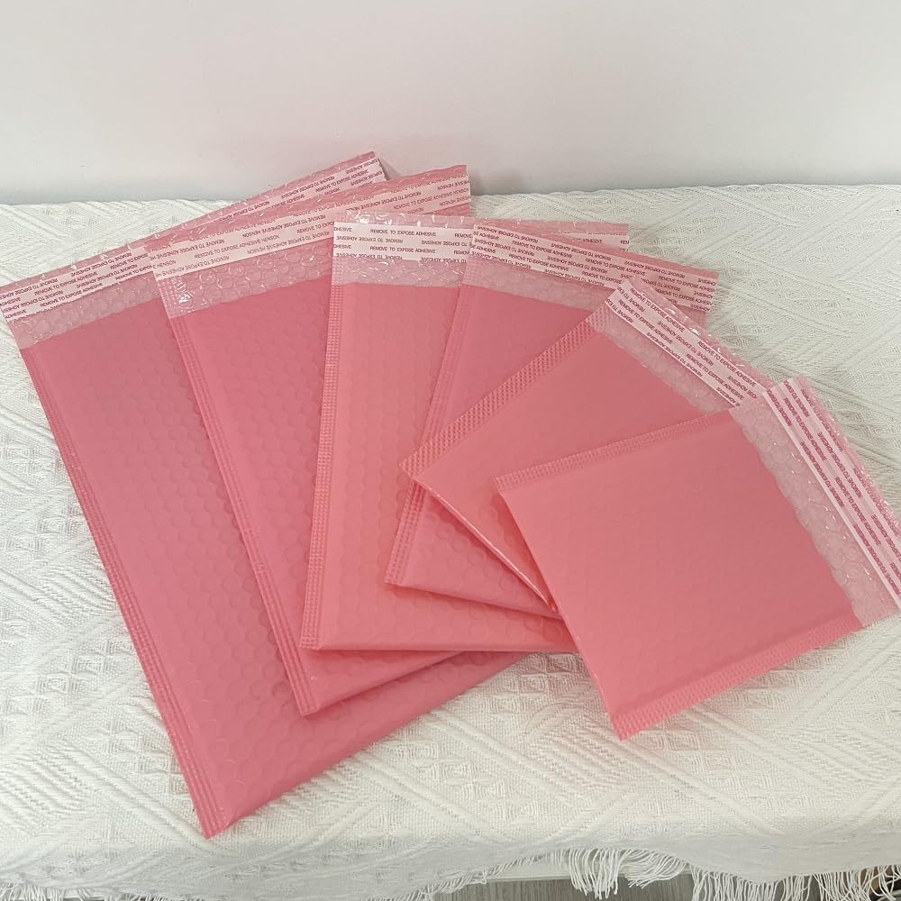 50 Buste Imbottite a Bolle D'Aria, Buste Postali Imbottite Foderate in Polietilene, Buste Postali Antiurto, Buste Postali Impermeabili, Autosigillanti, Rosa, Piccole Forniture per Aziende./Yellow/25*3