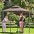 CHARMELEON Double Tiered Grill Gazebo 8X 5, Outdoor BBQ Patio Canopy Tent with Stretchable Side Awning (Brown)
