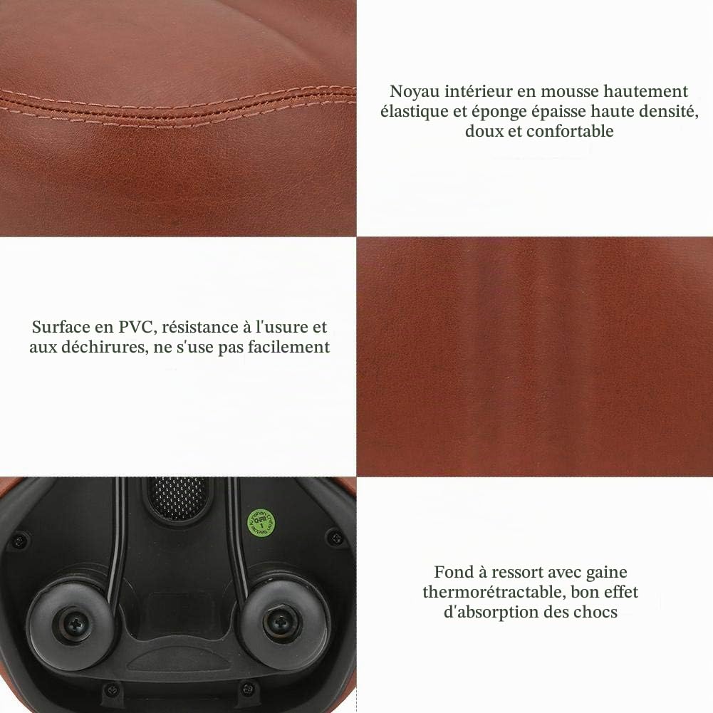 Selle de Vélo Confortable Doux Large Vélo de Route Gel Selles Respirant Siège de Vélo de Montagne Convient pour VTT Vélo de Pliage Vélo de Route