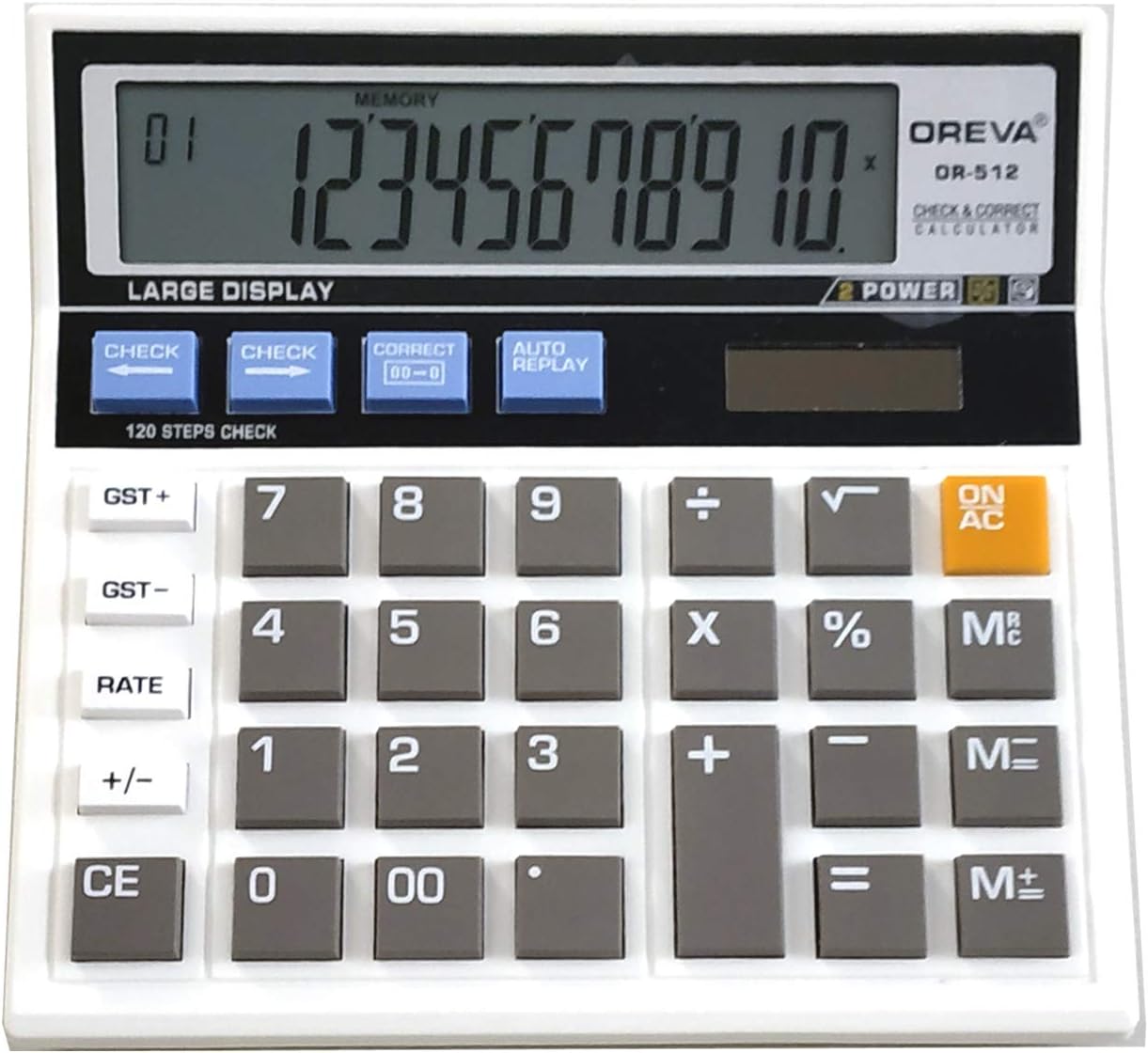 OREVA OR-512 Check & Correct GST Financial Calculator, Business, White