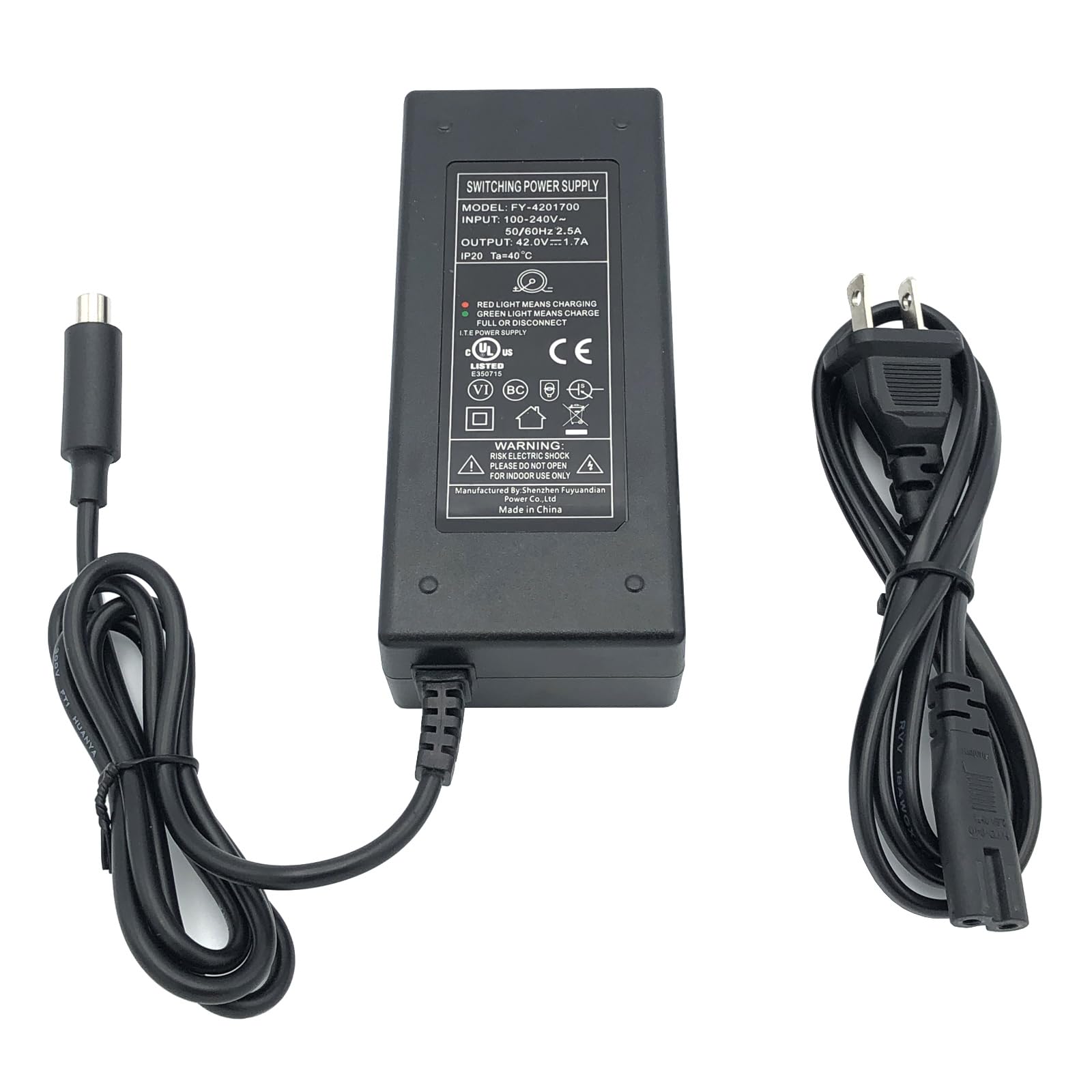 Shenzhen 42V Switching Power Supply FY-4201700 Bird Lime Scooter  Charger with Cord