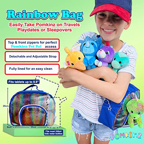 Plush Dinosaur Stuffed Animal With Carrying Case For Boys And Girls - Set Of 5 Cute Dinosaur Plush Toys Like Dino Ranch Toys, Purple Green Blue Yellow Dinosaur Plushies Stuffed Animals Dinoplush #TOP1