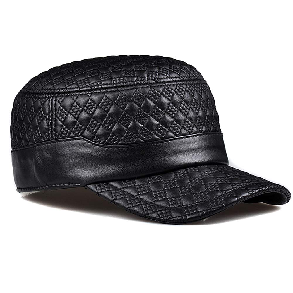 DongBao Cappellini Militari,Uomo Cappello da Baseball in Pelle Berretto con Visiera,Berretto da Baseball,Cappellino Autunno/Inverno