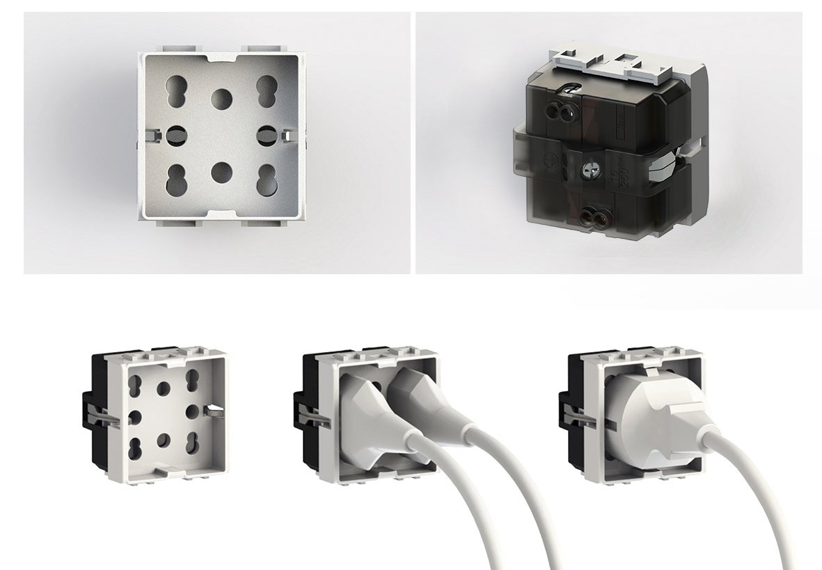 Caricatore USB 2.4 A Tipo A adatto per BTicino Matix 4BOX 4B.AM.USB.24
