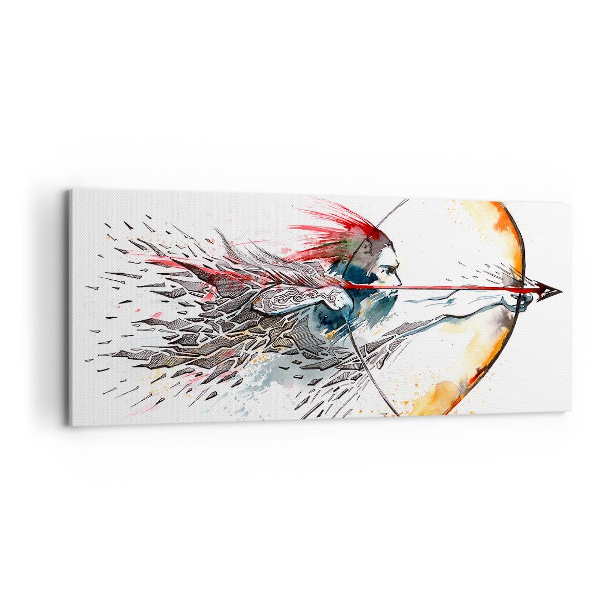 Stampe da Parete Moderne 100x40 cm Quadro su Tela Persone Sport - 2994 | Arco Freccia Obiettivo Quadro Decorativo Grande 1 pezzo Soggiorno Camera da Letto Arte da Parete Decorazione da Parete ARTTOR