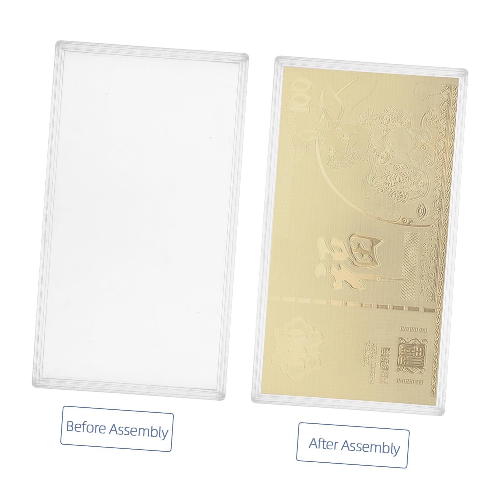 OSALADI 3 Sätze Banknotenbox Banknotenetui Inhaber Einer Banknotenwährung Schützend Währungsalbum Halter Sammeln Klein Veranstalter Kasse Plastik Transparent 8 Stücke * 3