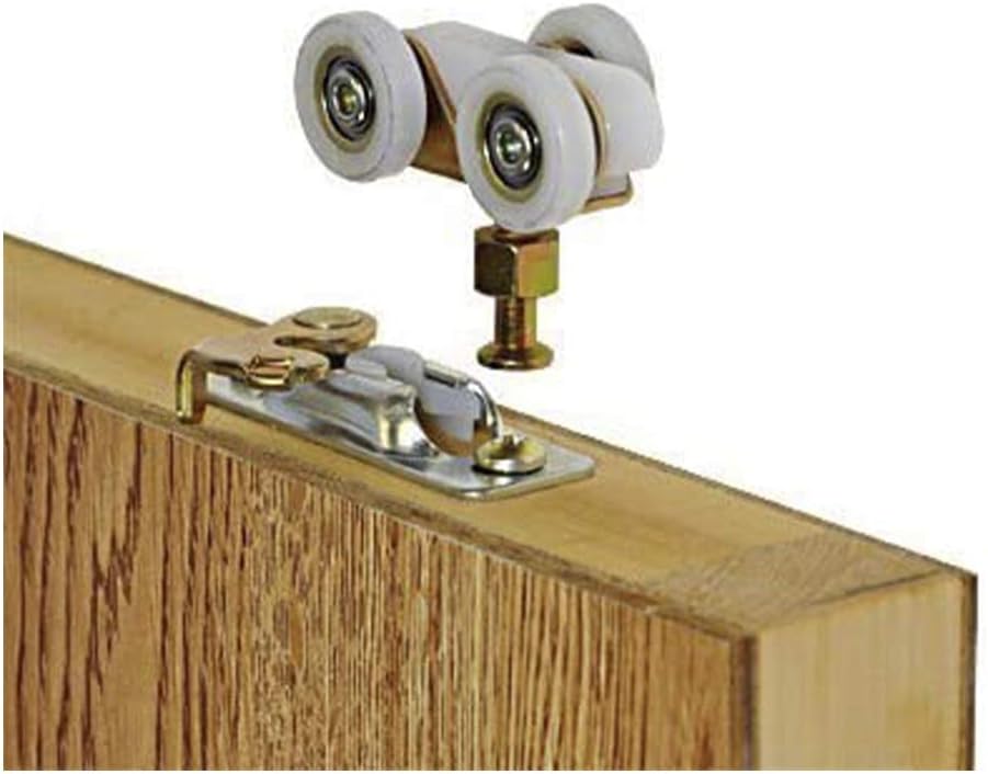 Johnson Hardware 111SD 60 Inch 2-Door Heavy Duty Pocket Door Hardware Silver