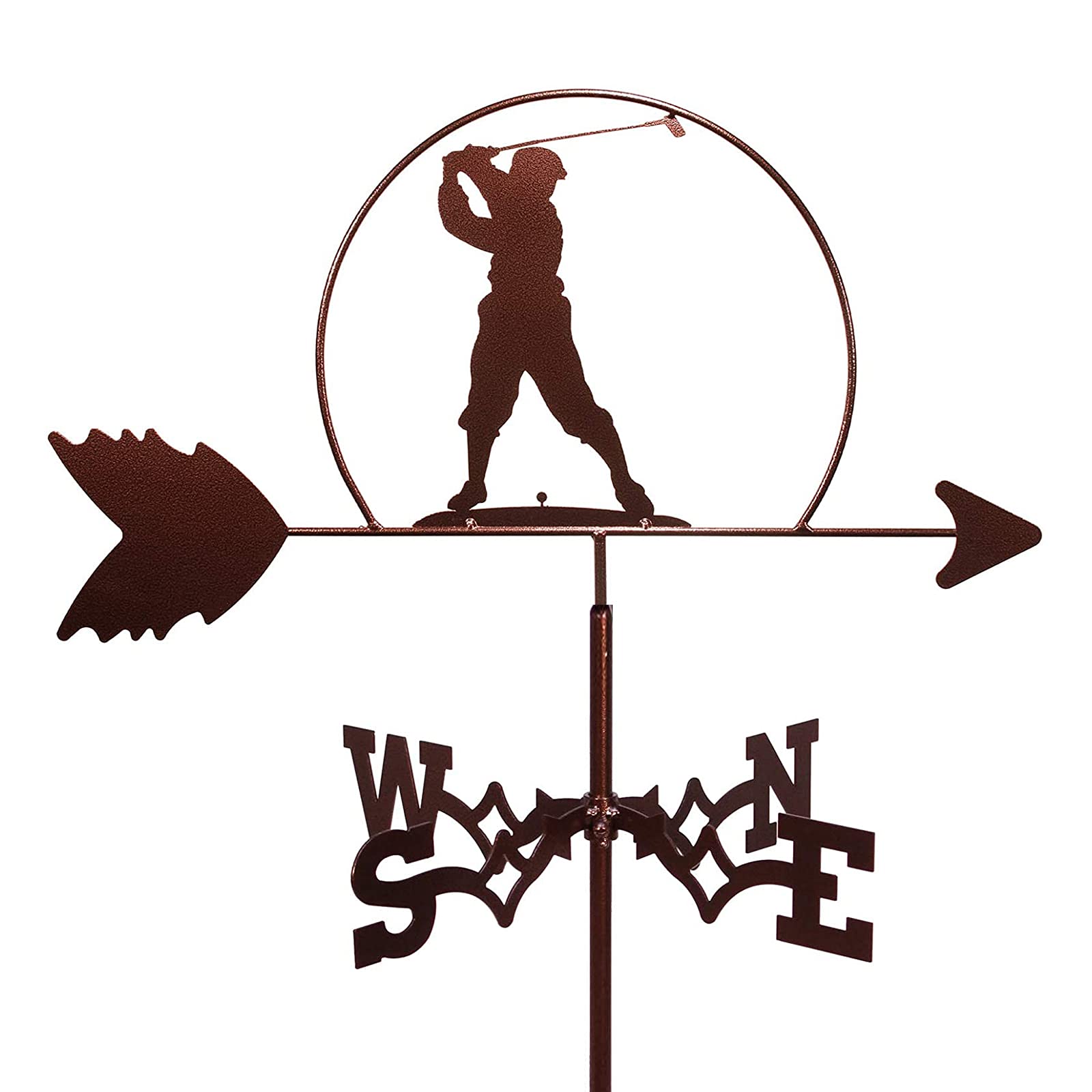 TAXXII Weather Vane Wind Animals Farm Retro Courtyard Metal Direction Indicator Indictor Outdoor Sheds Iron Yard Roof Barns Decoion Ind-Man Playin