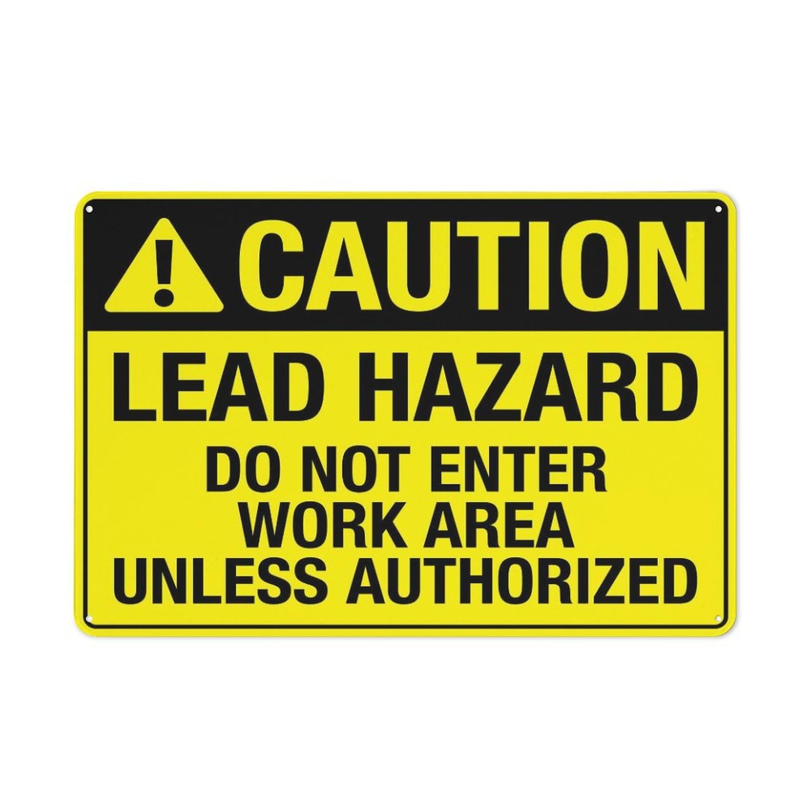 Xewazd A1884 Caution Lead Hazard Retro 8"X12" Metal Tin Sign - Playful Wall Decor For Shop, Garage, Yard & Man Cave
