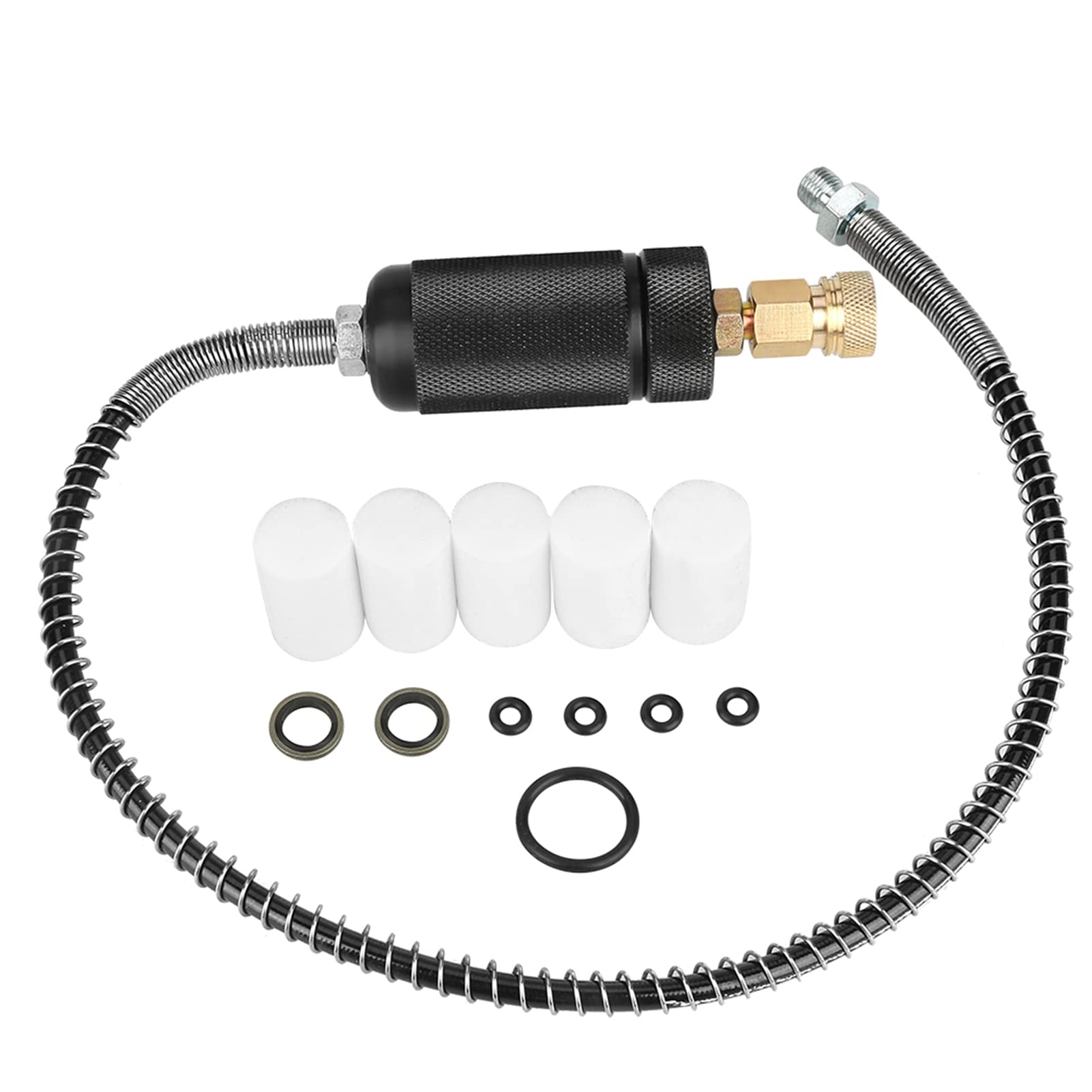 Set di anelli di tenuta per tubi flessibili per filtro olio e acqua, accessori per compressori d'aria, ad alta pressione 30 MPa 3500 psi con connettore in ottone, include 5