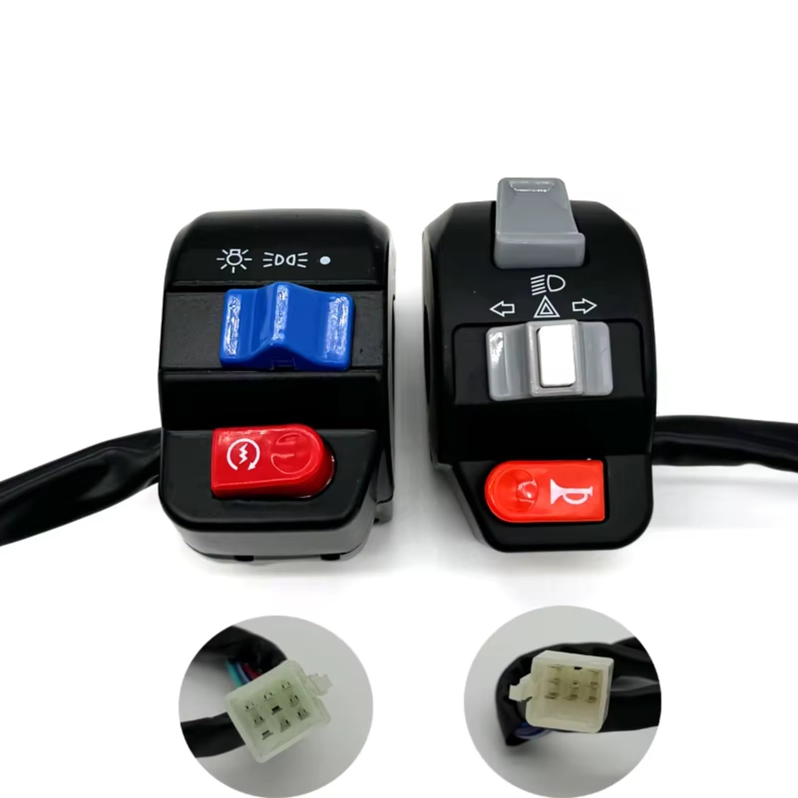 Interruttori Per Manubrio Moto Da 22mm 7/8 "per Pulsante Di Avvio Elettrico Indicatore Di Direzione Del Clacson Universale Lampeggiatore Di Emergenza Manubrio Kill Interruttore