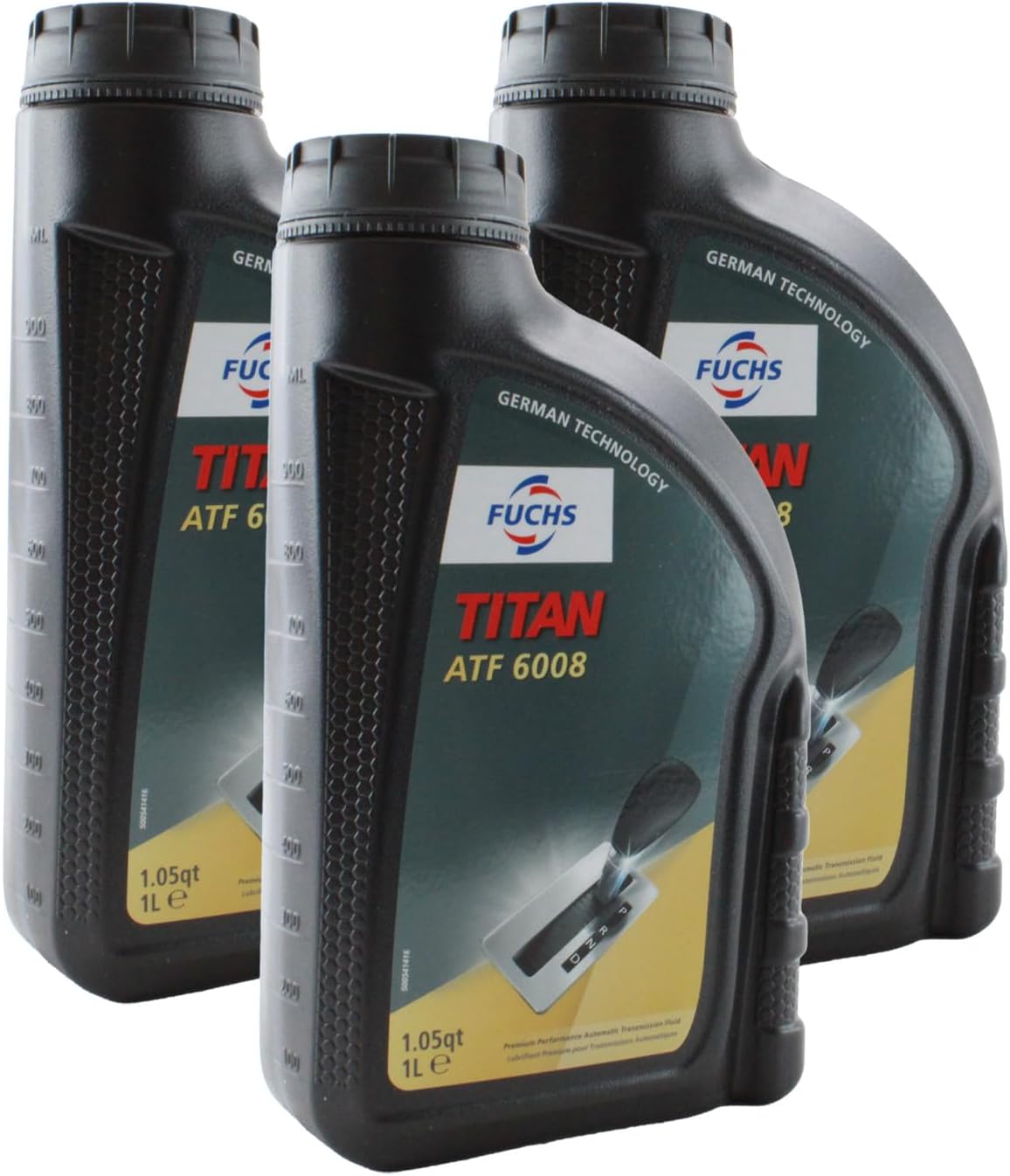 Fuchs 3 Liter TITAN ATF 6008 Transmission Fluid (Lifeguard 8) (Green) (3 x 1L)