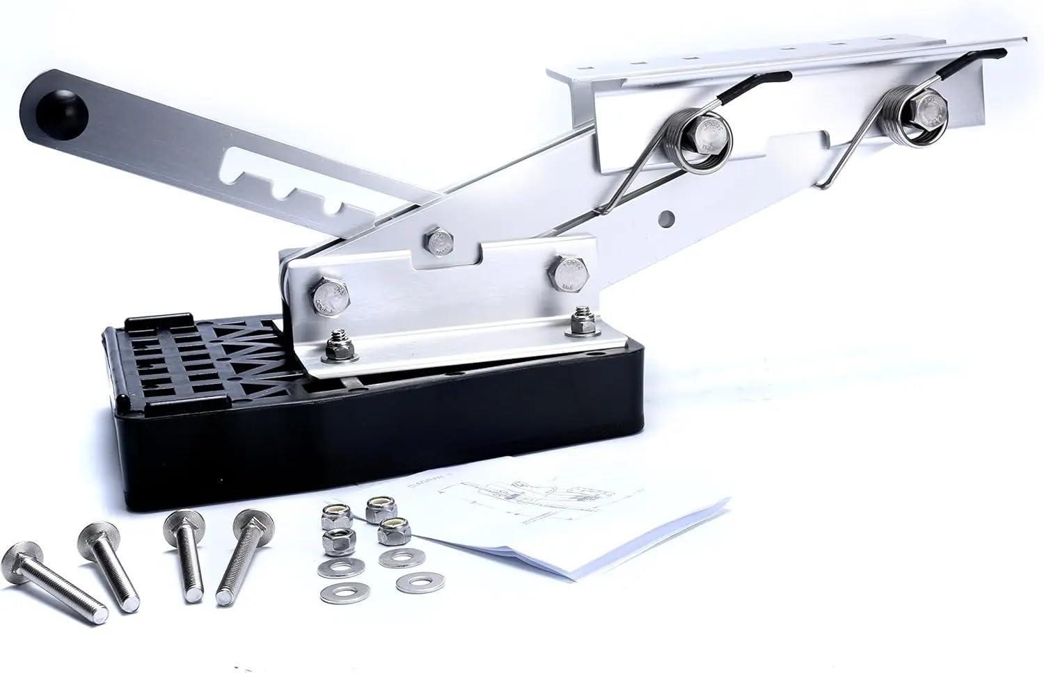 FALKIN Heavy Duty Aluminum Outboard Motor Bracket, 7.5-20HP Auxiliary Boat Motor Mount with Adjustable Height, Marine Transom Bracket for Yacht Fishing Boat