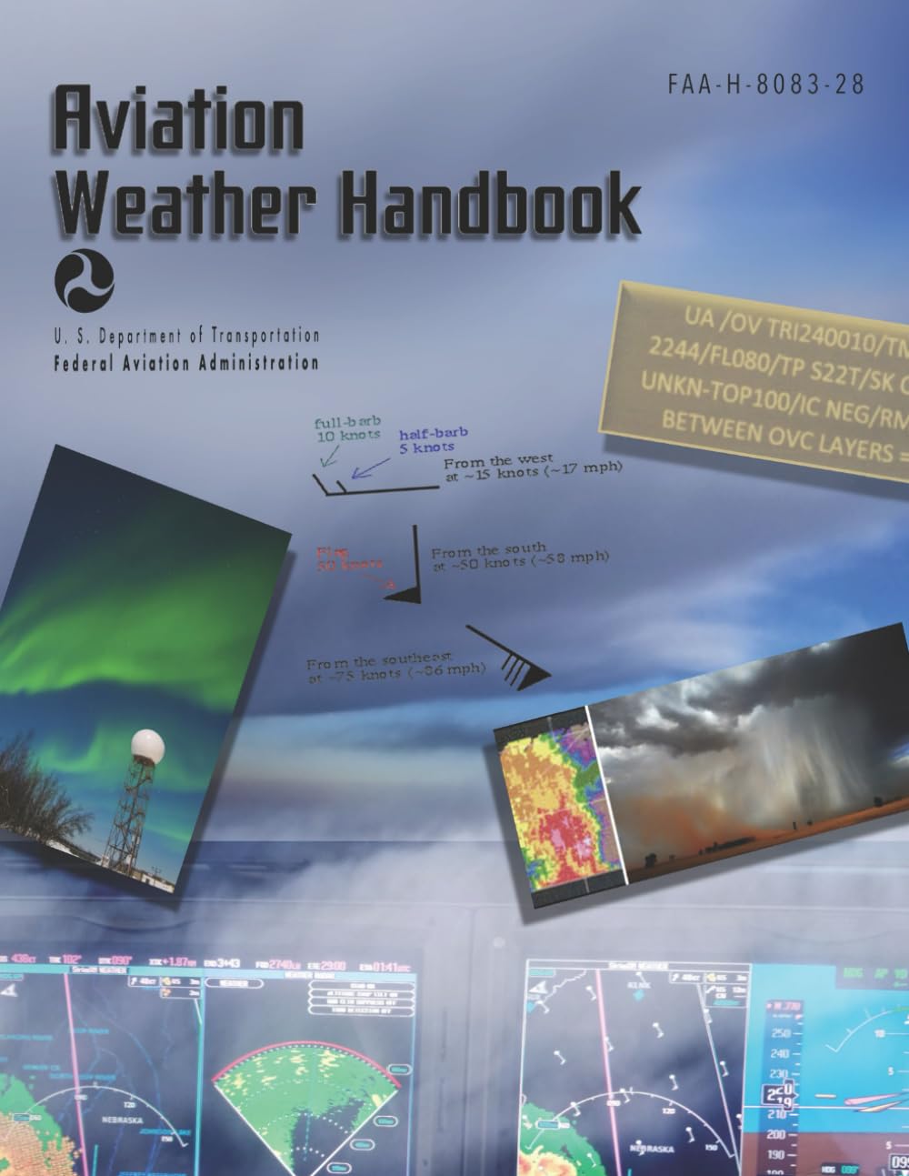 FAA-H-8083-28 Aviation Weather Handbook - Dec. 2022: (Fullsize 8.5" x 11") B&W Print
