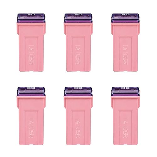 Miniatura 1 de 6 fusibles estándar altos de 30 amperios JCase en forma de caja de fusibles compatibles con Ford Chevy GM, Nissan, Toyota, camionetas, automóviles,