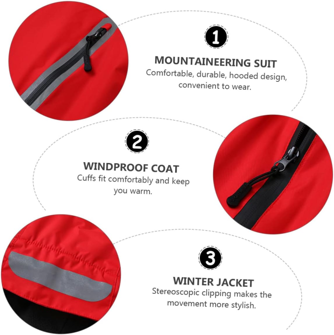 Men Hiking Rain Jacket Style Windproof Hooded Winter Coat Mountaineering Suit Comfortable for Outdoor Activities