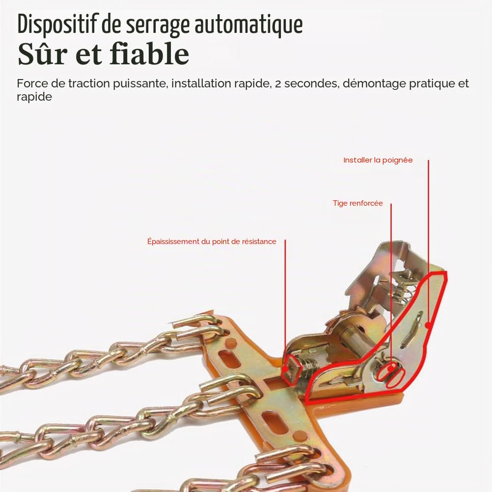 Chaîne à neige universelle antidérapante pour voiture, SUV, camions