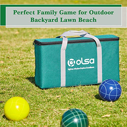 image for Olsa 107mm Bocce Set Yard Games, Professional Bocci Ball Outdoor Games
