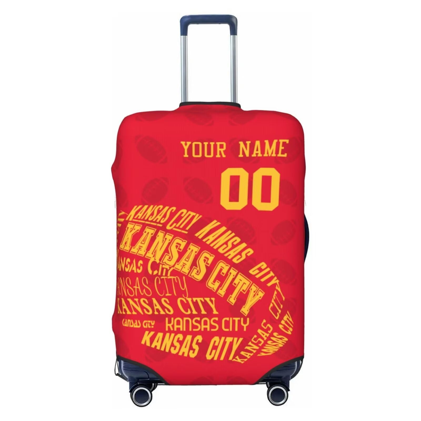 generic Kansas City Custom Personalized Suitcase cover,Sports Style Luggage Cover,Protect your suitcase from scratches and keep it clean,make your