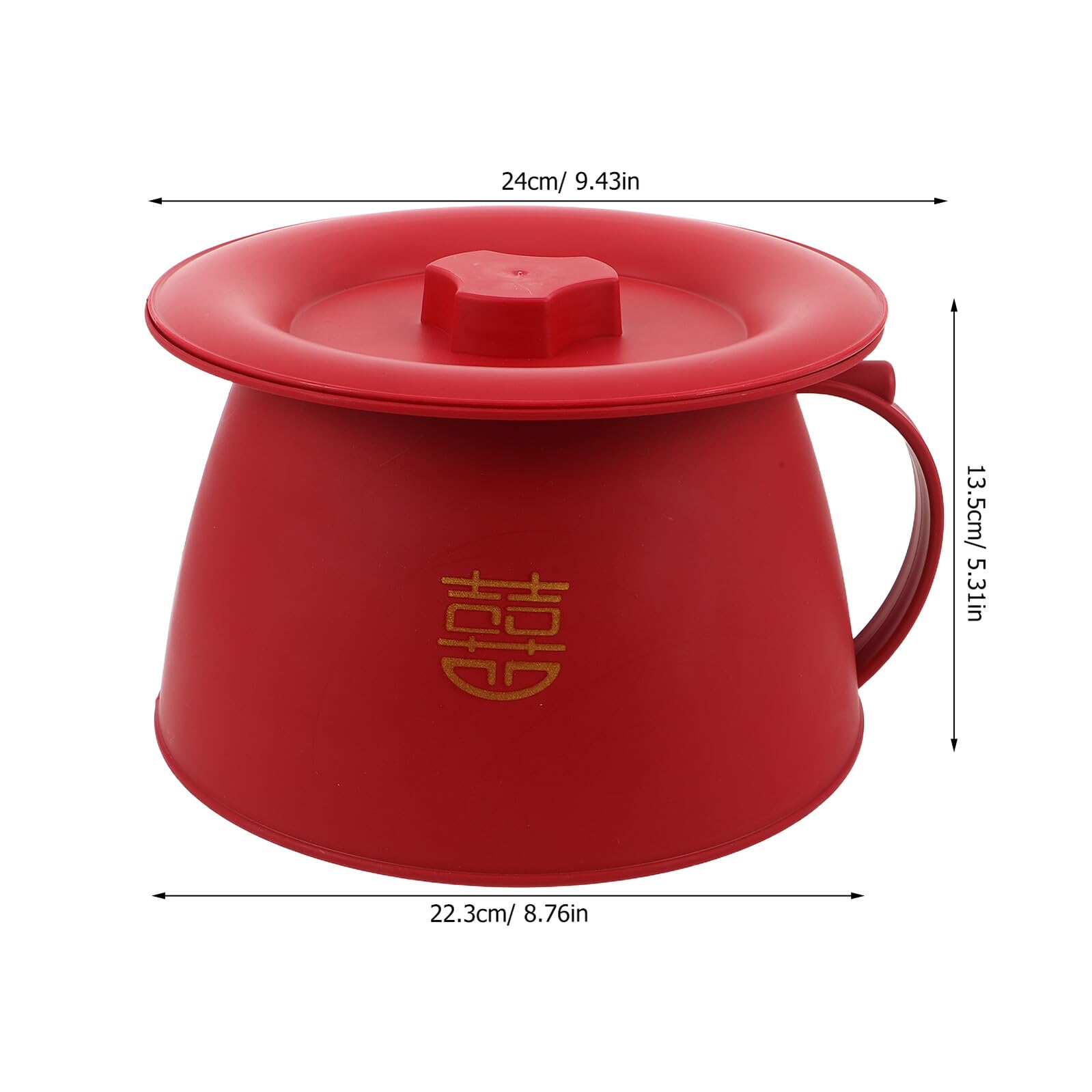 PAMINGONO Orinal Portátil para Pequeños Rojo de Plástico Pp, Bacinilla Ergonómica Estable para Entrenamiento de Baño y Uso en Viaje, Urinario Unisex para Bebés y Postrados en Cama — view 2