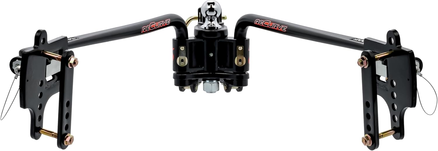 Camco Eaz-Lift ReCurve R6 1000lb Camper/RV Weight Distribution Hitch -Features Premium Adaptive Sway Control & 2-5/16" Hitch Ball w/15,000lb Max Rating - 1200lb Max Tongue Weight Rating (48733)