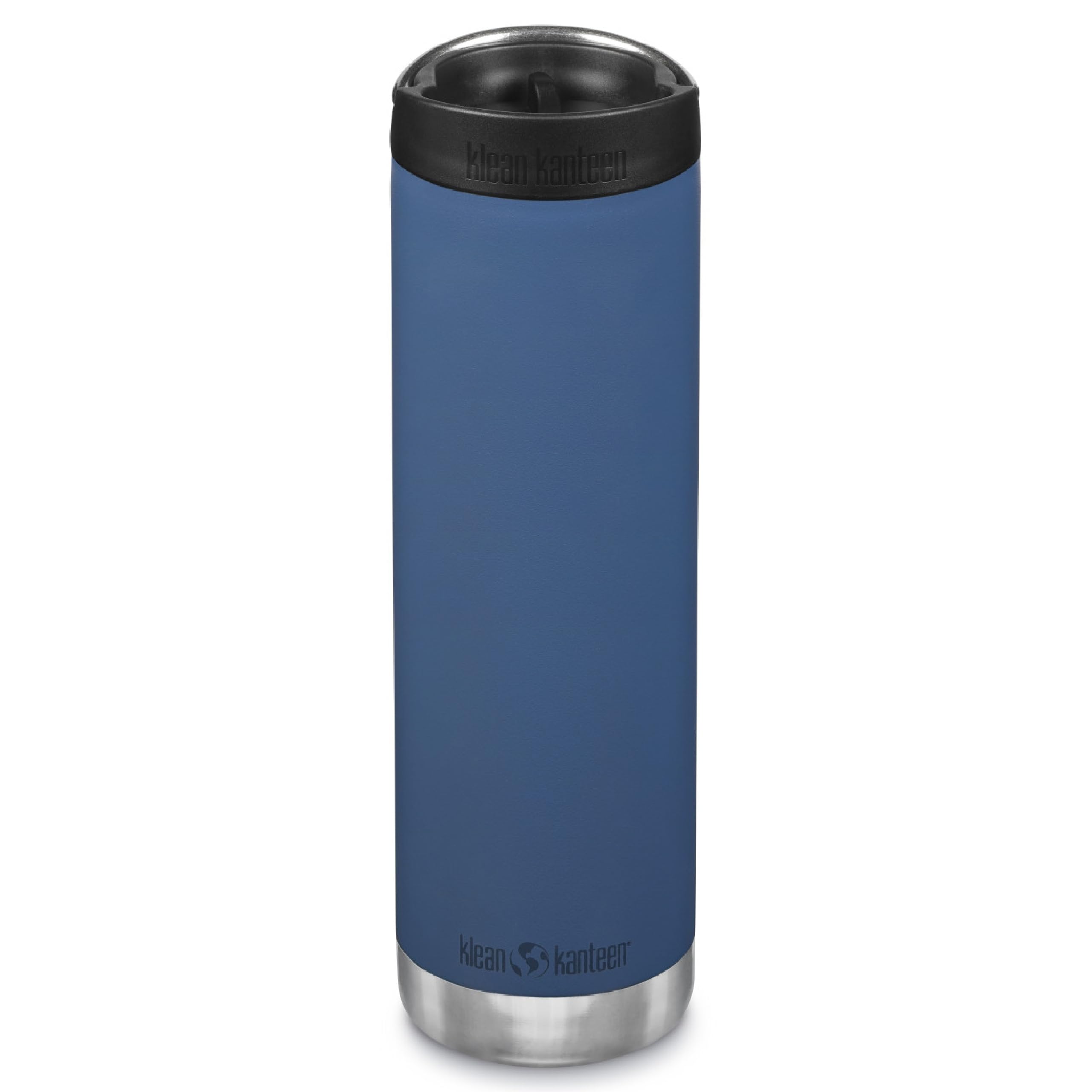Klean Kanteen TKWide Insulated Coffee Tumbler with Café Cap - Stainless Steel Coffee Tumbler - 20 Oz, Real Teal