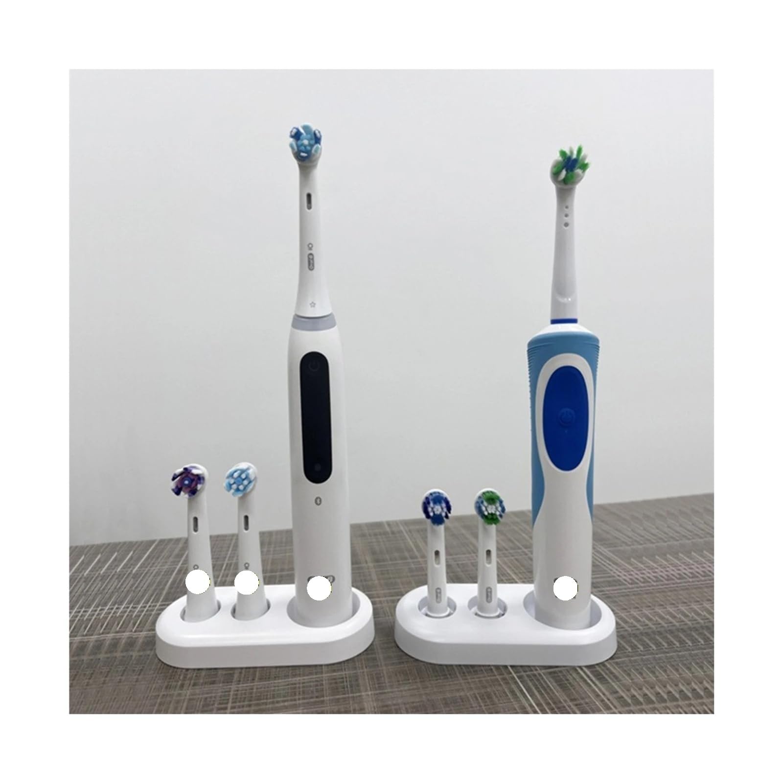1 szt. Kompatybilna podstawa stojaka na szczoteczkę do zębów Oral-B, wielofunkcyjny elektryczny organizer łazienkowy(1White 1Black)