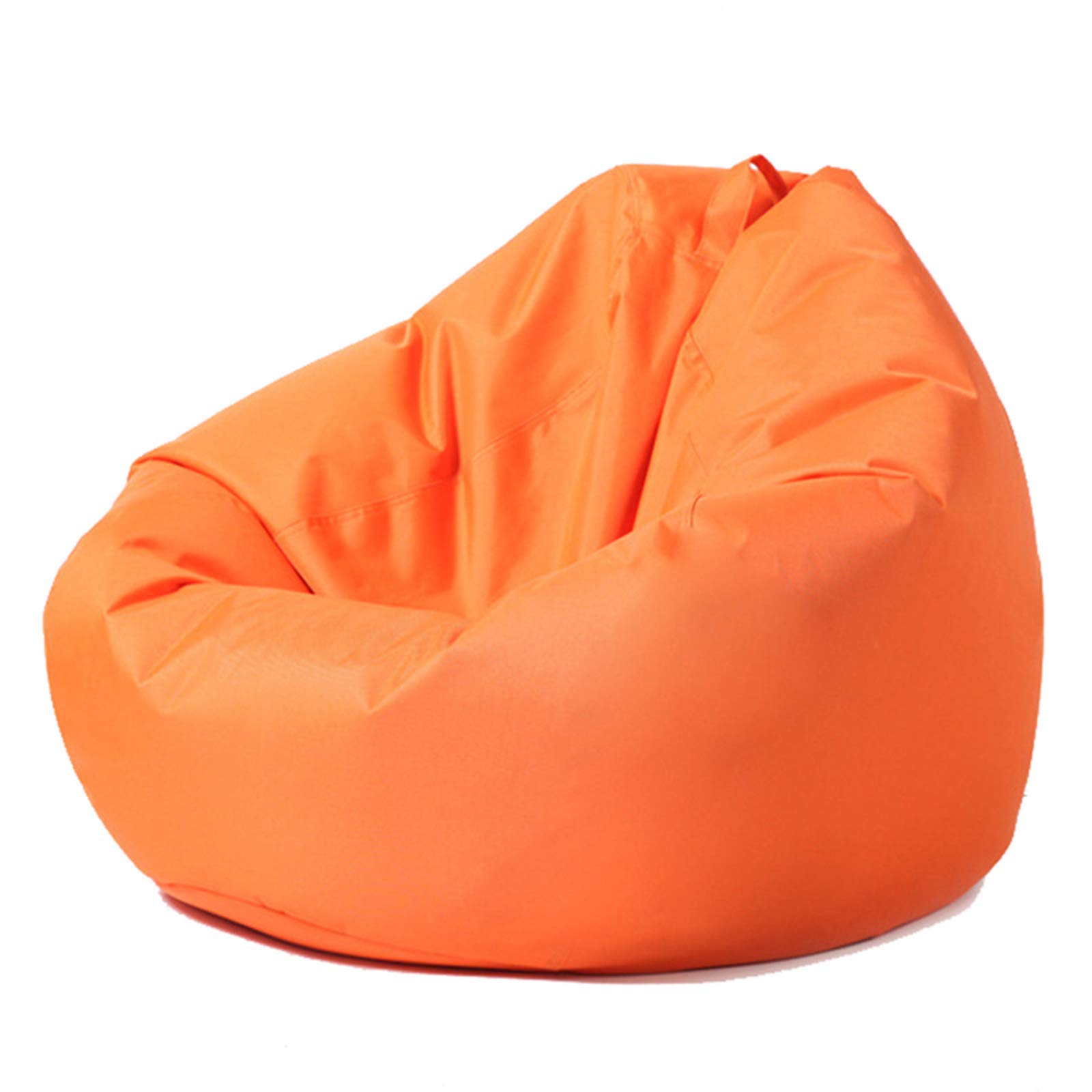 ouruanyang Lazy Sofa Cover(No Filler), 600D PVC Oxford Waterproof Bean Bag Chair Cover for Indoor and Outdoor Use, for Adults, Kids, Teens,Orange,90x110cm