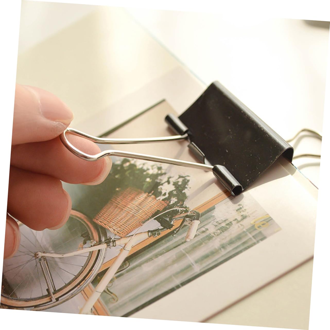 SHINEOFI 60pezzi Binder Clips Assortiti Fermacarte Resistente Per Documenti Per e Scuola Capacità Per Pile Design e Versatile