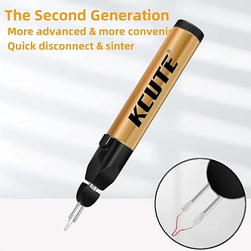 Miniatura 5 de Chispee Quemador de hilo II con un toque para terminar el tejido de cuentas, cera de fusión rápida, cuero tallado y proyectos de hilo de fusión (1