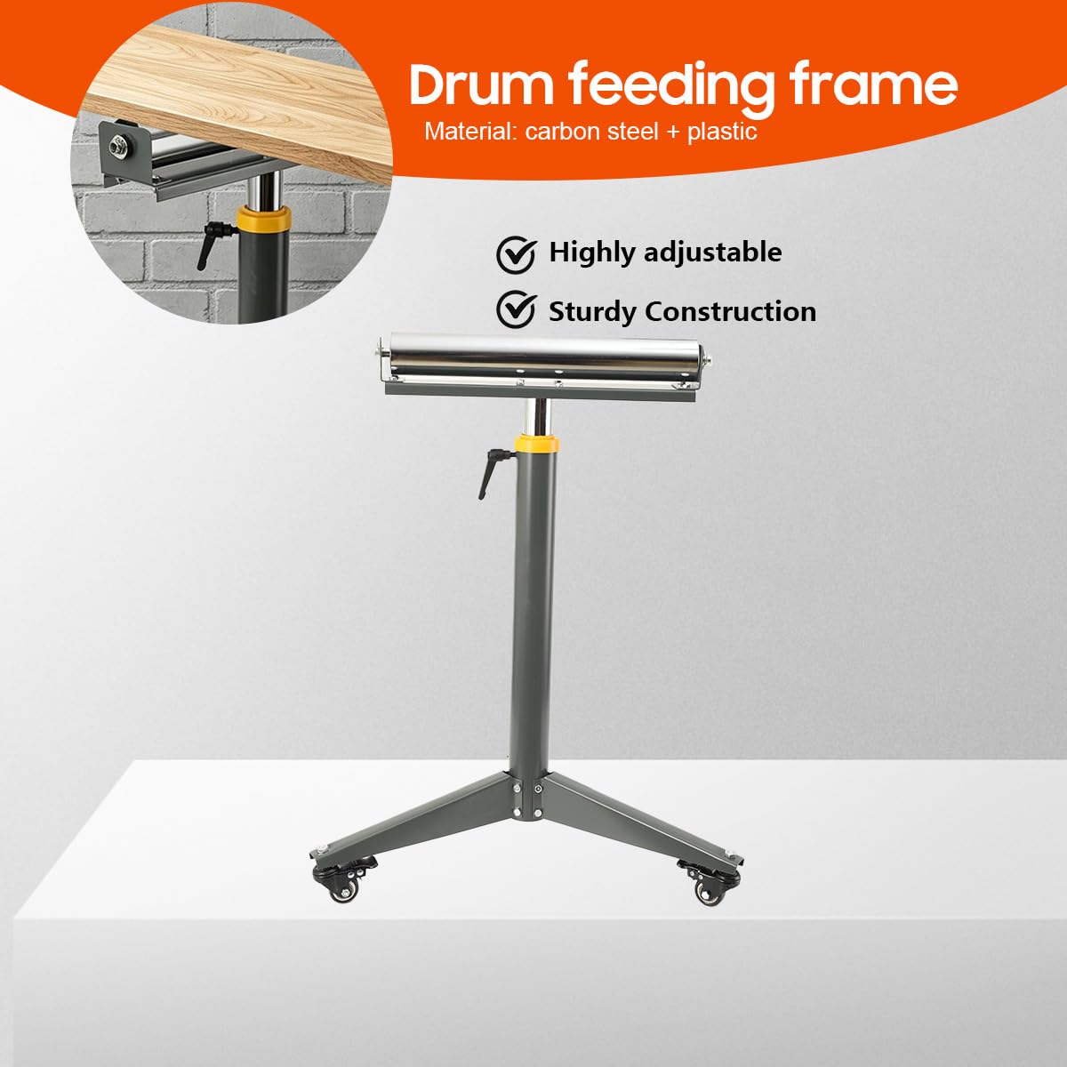 Rollenbock Rollenständer mit Rädern Stützbock Unterstellbock 73–114cm 100kg | Rollenständer Heavy Duty 100kg Tragfähigkeit 73–114 cm Rollbock Arbeitsbock Unterstellbock Montagebock Tischsäge Hobelmaschin